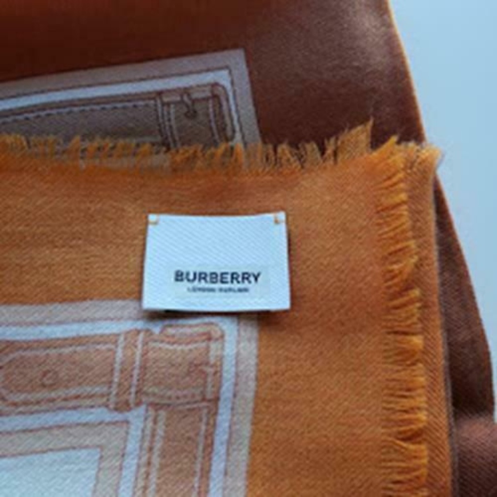 Burberry Archive Print Square Cashmere Scarf oversized - Picture 6 of 6